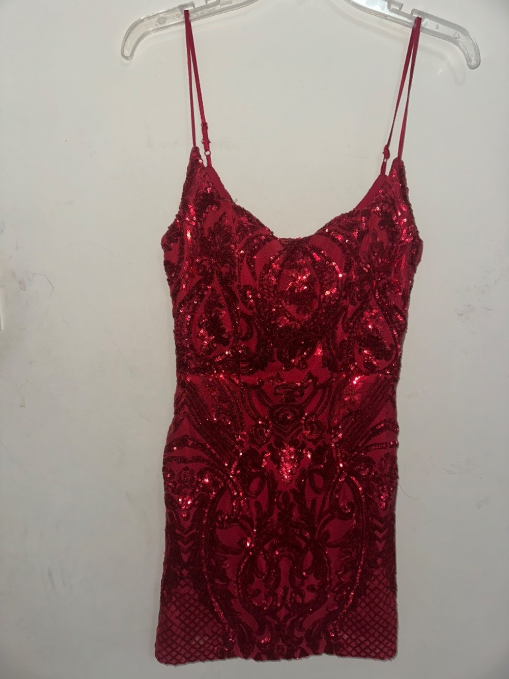 Gorgeous Red Shimmer hoco Mini Dress | Windsor - Picture 8 of 10